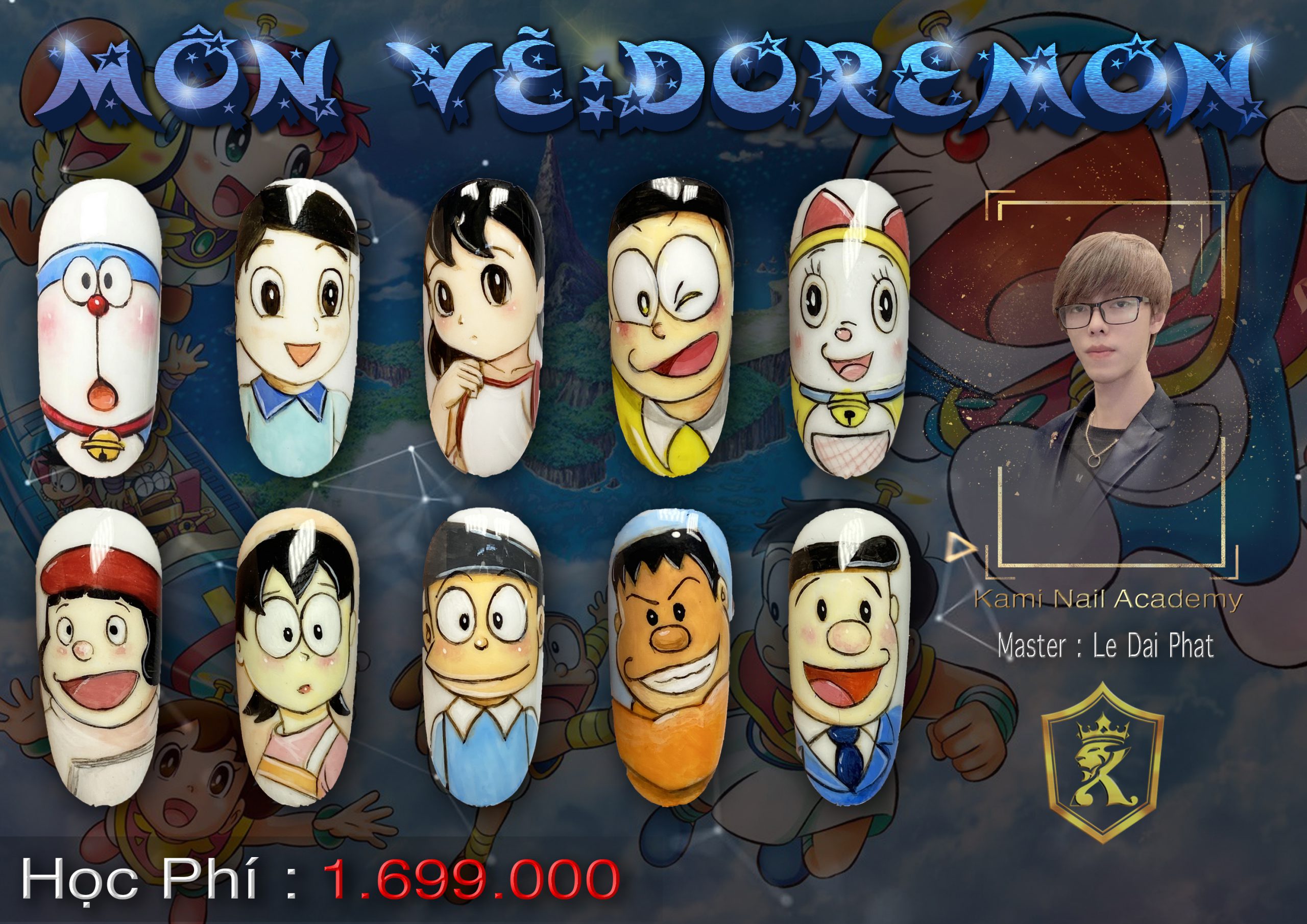 200 Mẫu Nail Doraemon Trẻ Trung Đáng Yêu Siêu Cute Cho Bạn Gái