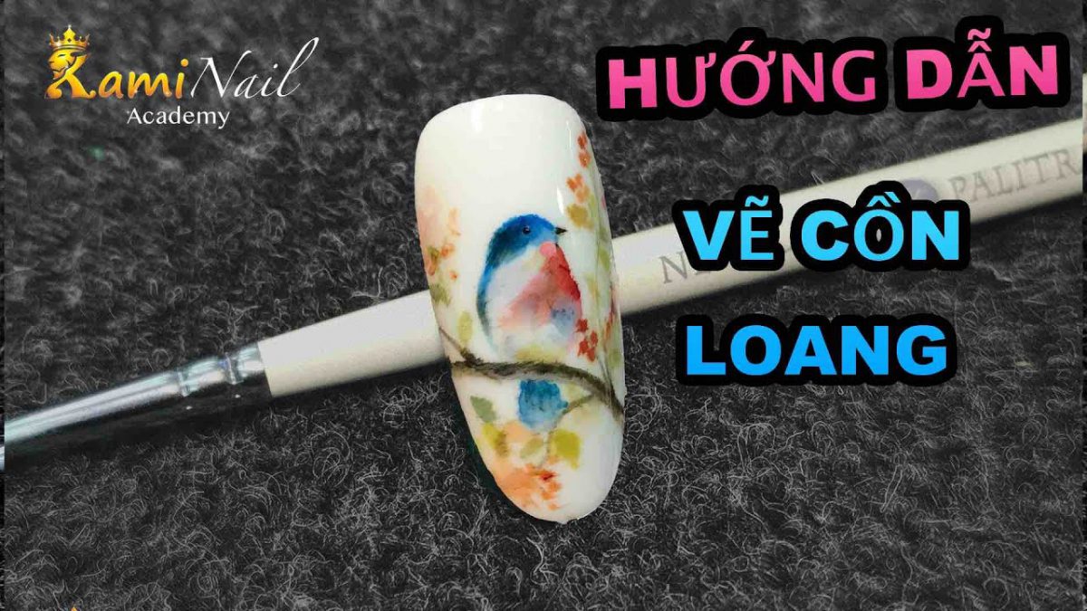 Học vẽ con chim bằng cồn loang