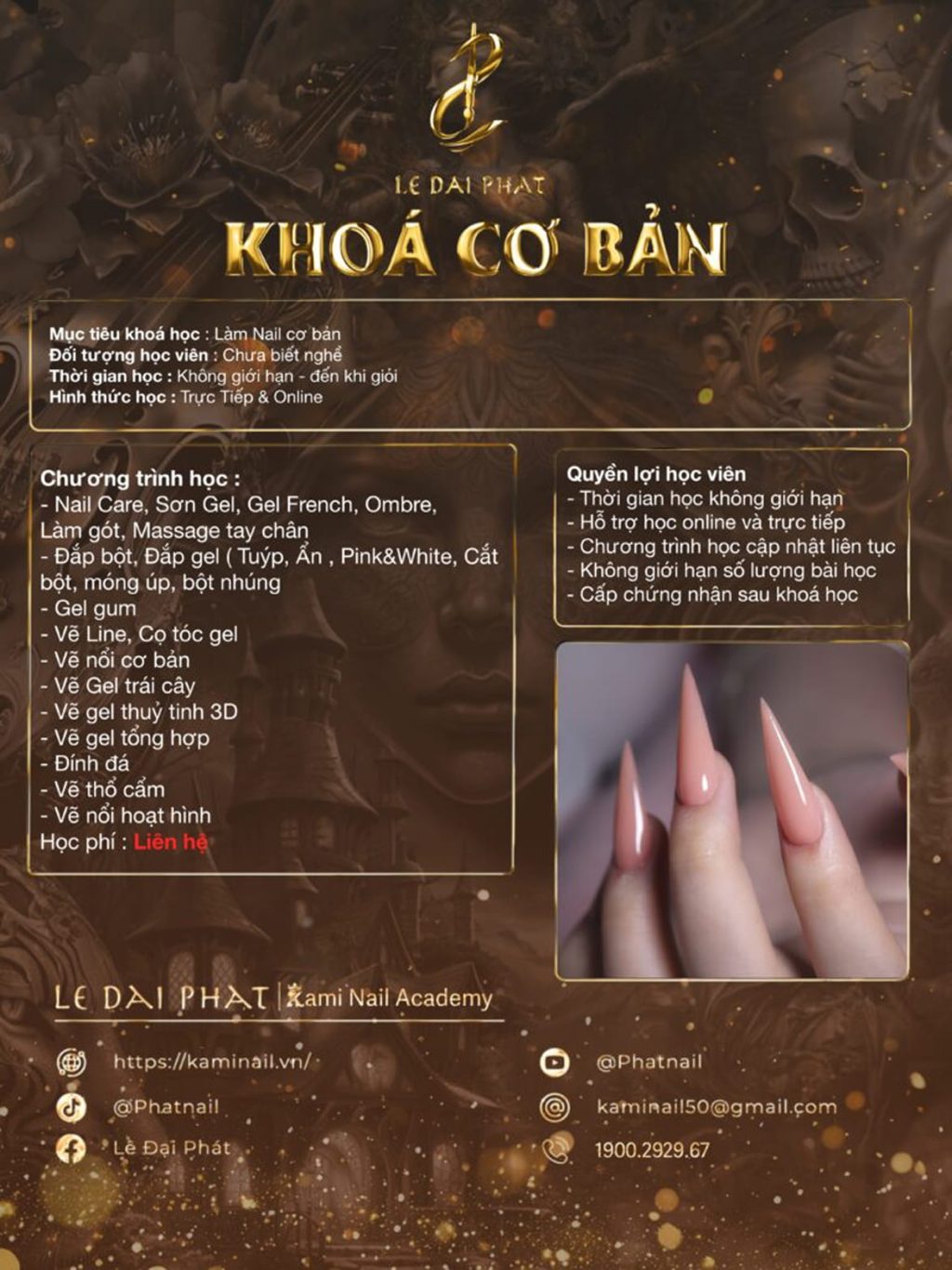 KHOÁ ĐÀO TẠO NAIL CƠ BẢN