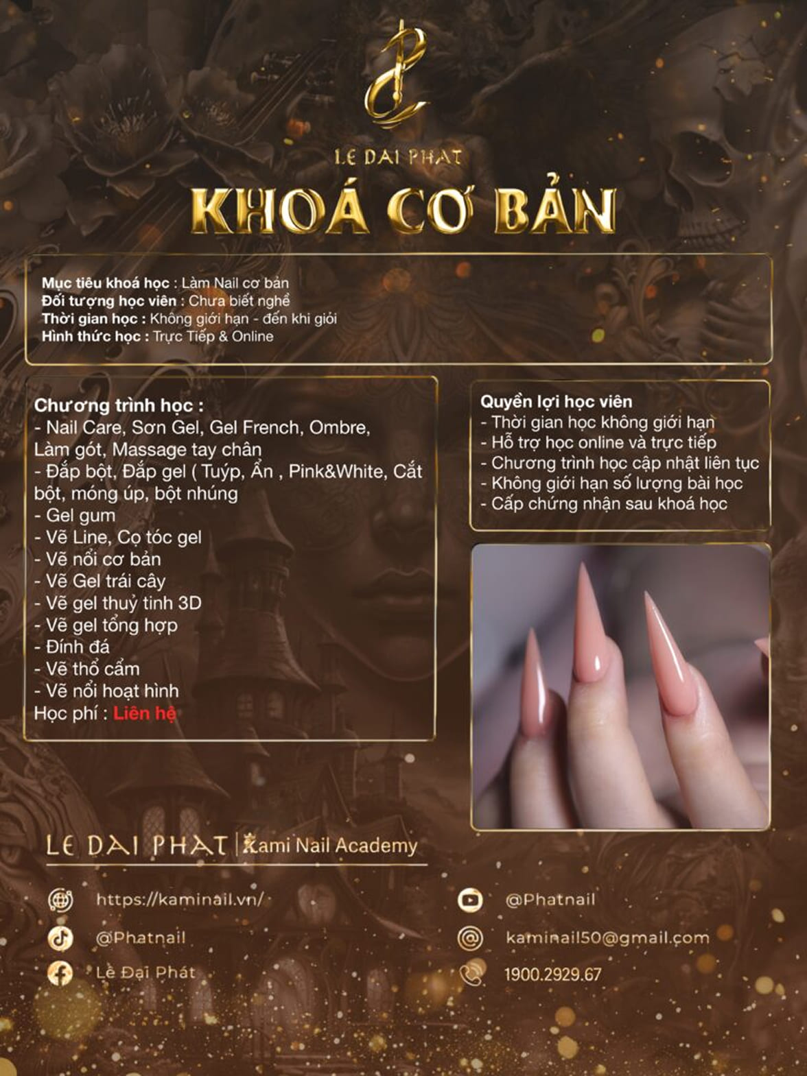KHOÁ ĐÀO TẠO NAIL CƠ BẢN