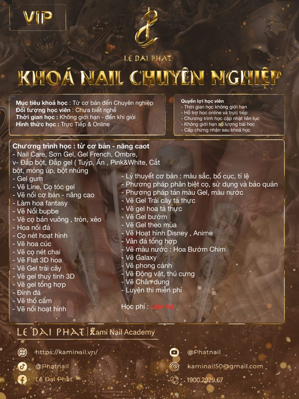 KHOÁ ĐÀO TẠO NAIL CHUYÊN NGHIỆP