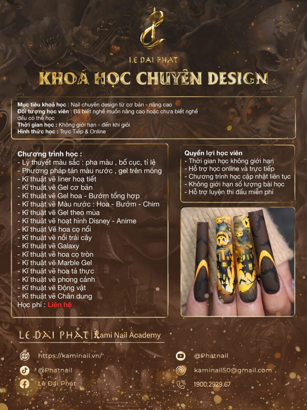 KHOÁ ĐÀO TẠO NAIL CHUYÊN VẼ DESIGN